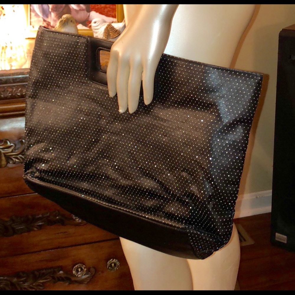 Black VIctoria Secret glitter bag